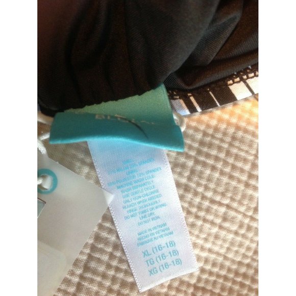 NWT Coastal Blue Striped One Piece Swimsuit - XL - Picture 8 of 8